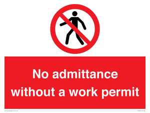 No admittance without a permit